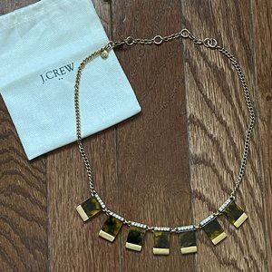 J. Crew Tortoise Shell & Rhinestone Necklace